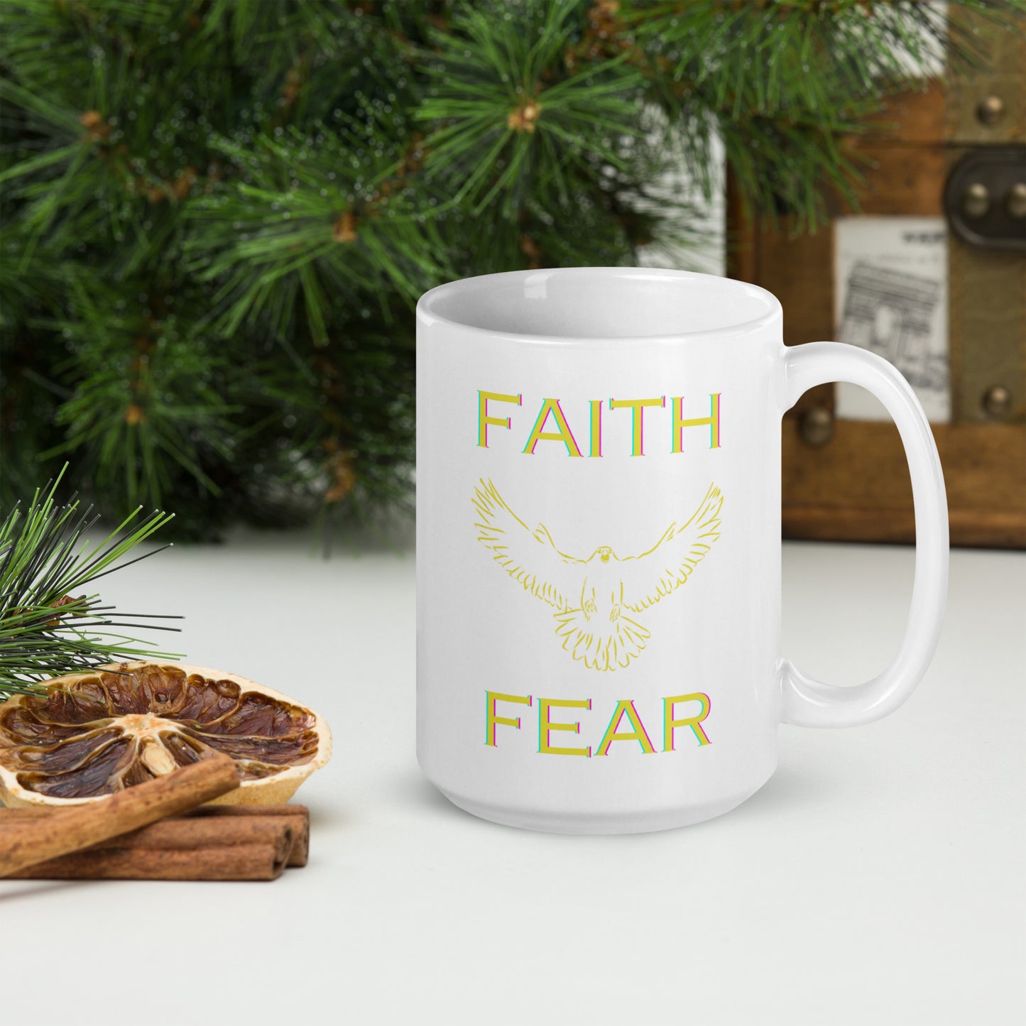 F/F White glossy mug